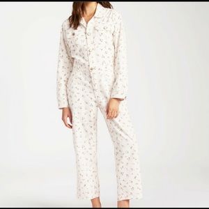 Brand new Billabong White Floral Just Work It Jumpsuit L